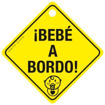 Accesorio BABYESP - CARTEL AVISO"BEBE A BORDO"C/VENTOSA