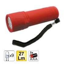 JBM 52557 - LINTERNA PLASTICA 9 LEDS-ROJO