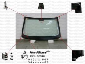 JUMAS V3031224 - PARABRISAS VERDE CONTROL SOLAR SERIGRAFIADO BASE ESPEJO MOLD