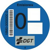 MATRICULAS 33909031 - ETIQUETA MEDIOAMBIENTAL DGT COCHES 0 EMISIONES