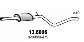 IMASAF 136006 - SILENCIOSO CENTRAL AUDI 100 REF OEM 431253409